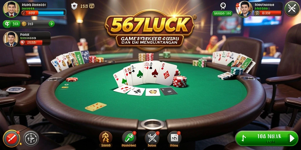 Screenshot permainan Poker yang menampilkan aksi seru di 567LUCK.