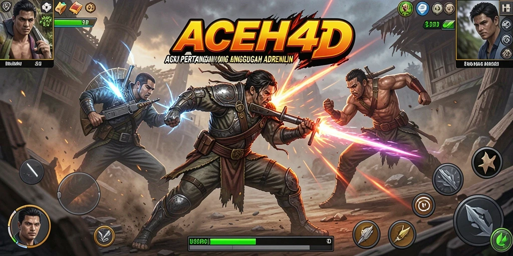 Screenshot menampilkan aksi intens dari gameplay ACEH4D.