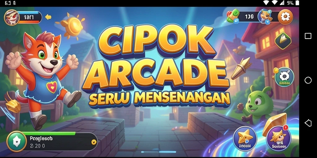 Screenshot gameplay CIPOK menampilkan aksi seru dalam game Arcade.