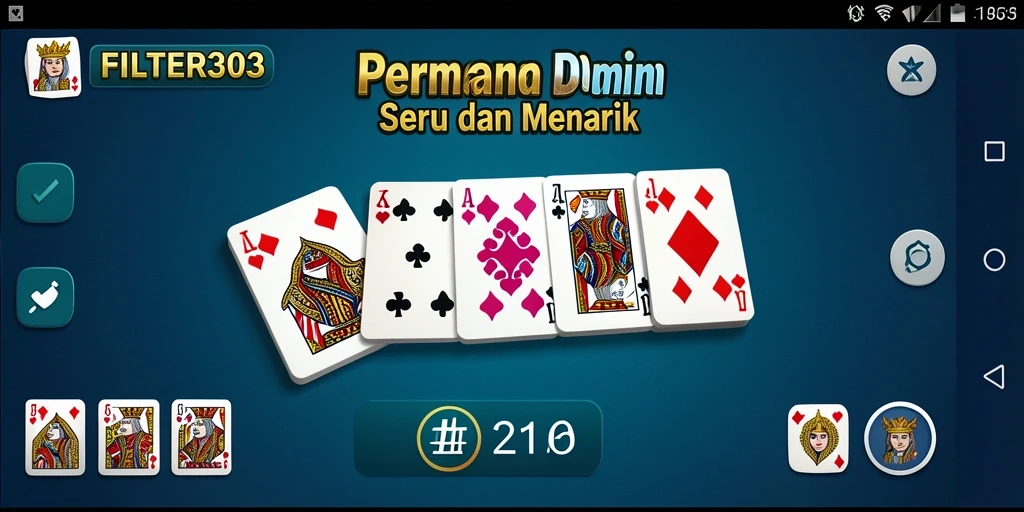 Tampilan gameplay domino yang menarik dan seru di FILTER303.