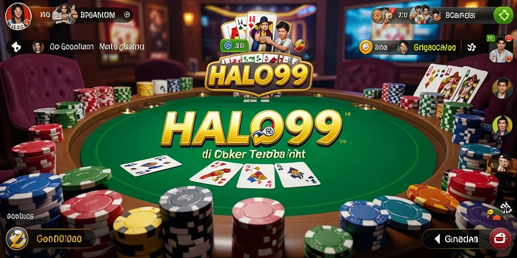 Tampilan permainan Poker yang menarik dan mendebarkan di HALO99.