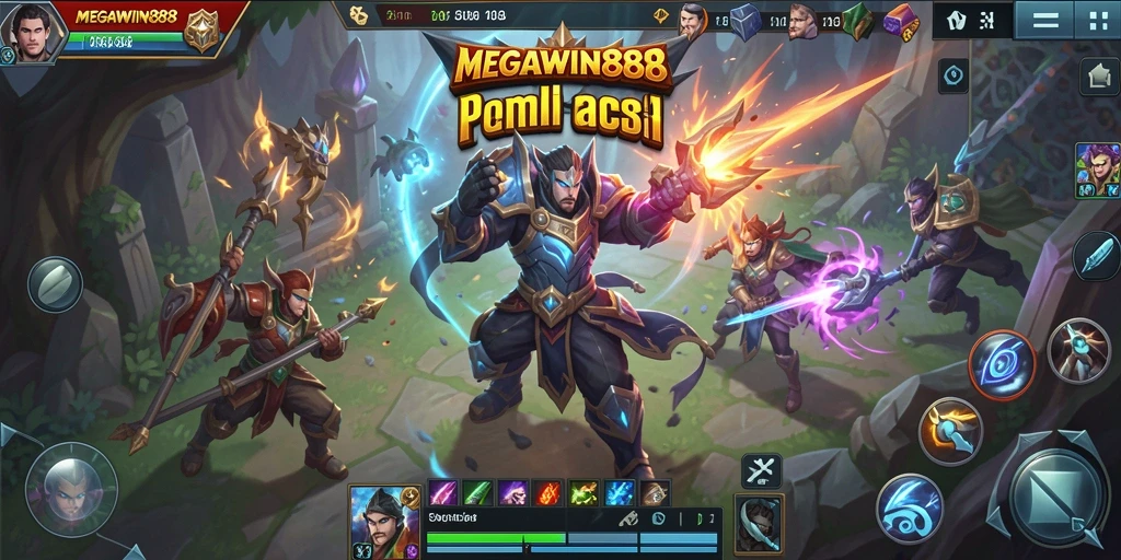 Tampilan gameplay MOBA yang seru dan mengasyikkan.