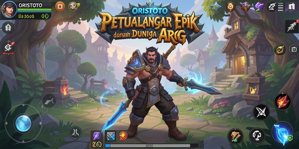 Tampilan gameplay menarik di dunia petualangan ARPG ORISTOTO.