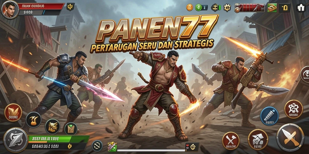 Tampilan gameplay memukau dengan aksi pertarungan intens.