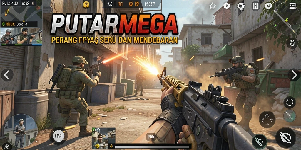 Tangkapan layar dari gameplay PUTARMEGA yang seru dan penuh aksi.