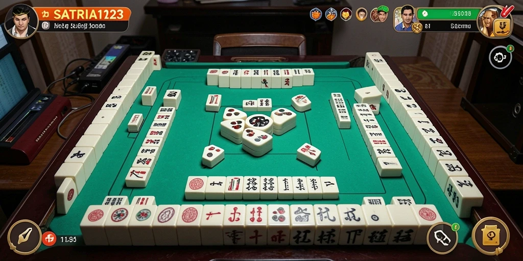 Tampilan gameplay Mahjong yang menarik di SATRIA123.