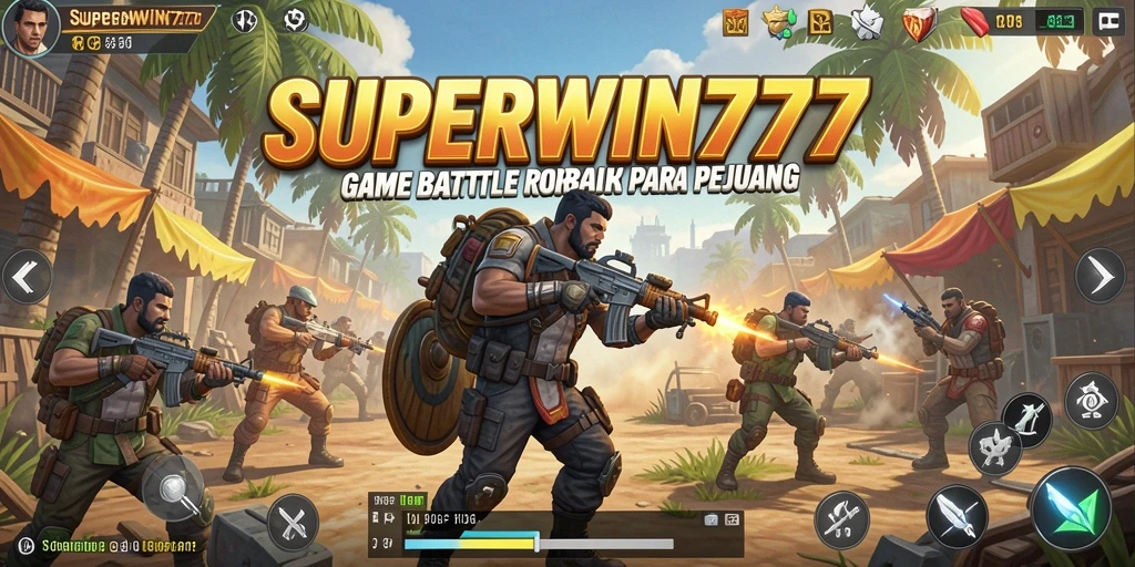 Gameplay seru di SUPERWIN777 dengan pertempuran Battle Royale.