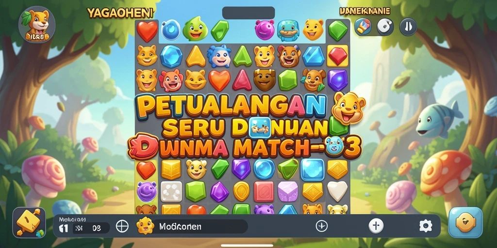 Tampilan gameplay seru YAGAOHEN dalam aksi Match-3.