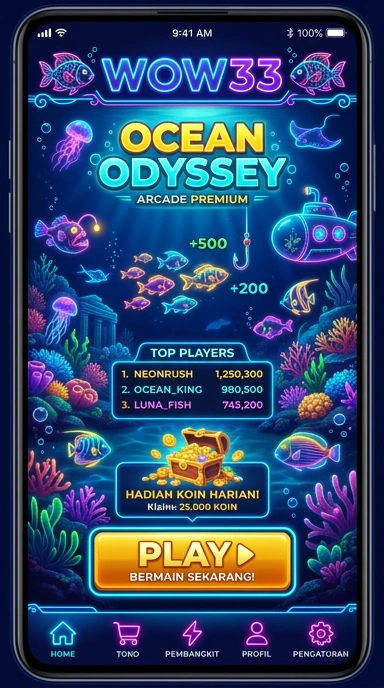 Tampilan antarmuka wow33 yang intuitif dan mudah dinavigasi.